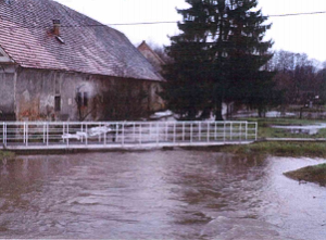 Zaplavení zahrad a objektu ve vlastnictví města